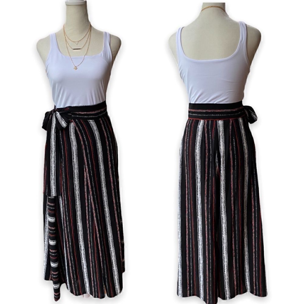 Eva franco wide striped leg regatta pants